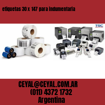 etiquetas 30 x 147 para indumentaria
