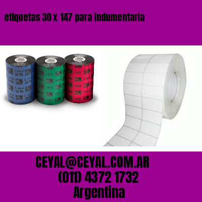 etiquetas 30 x 147 para indumentaria