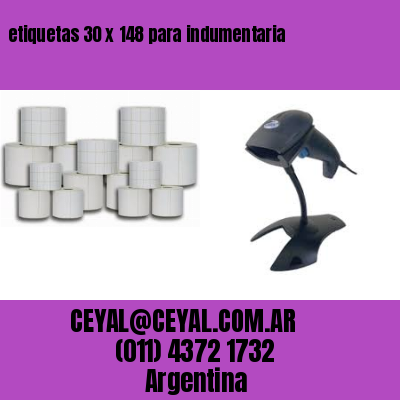 etiquetas 30 x 148 para indumentaria