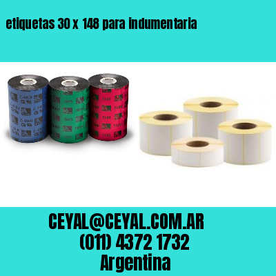 etiquetas 30 x 148 para indumentaria