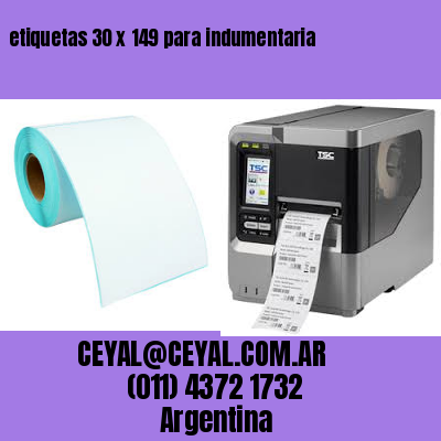 etiquetas 30 x 149 para indumentaria