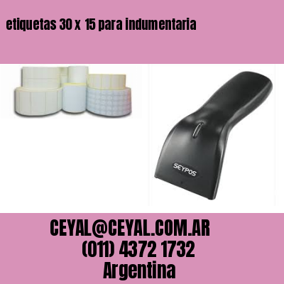 etiquetas 30 x 15 para indumentaria