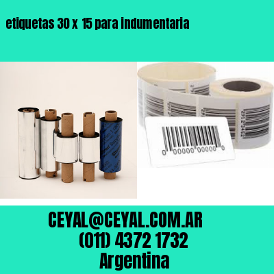 etiquetas 30 x 15 para indumentaria