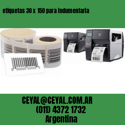 etiquetas 30 x 150 para indumentaria