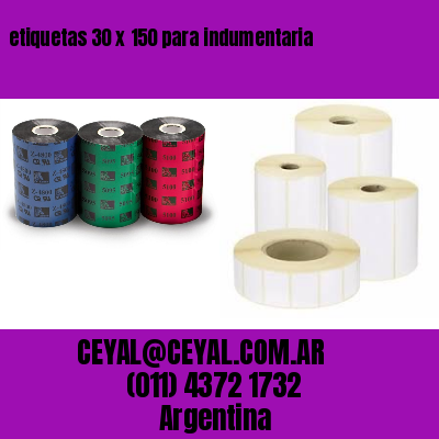 etiquetas 30 x 150 para indumentaria
