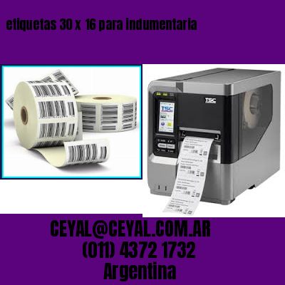 etiquetas 30 x 16 para indumentaria