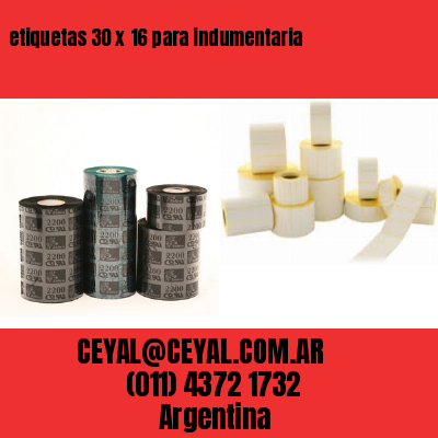 etiquetas 30 x 16 para indumentaria