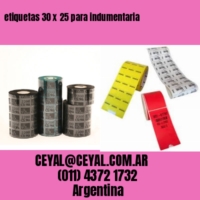 etiquetas 30 x 25 para indumentaria