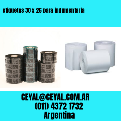 etiquetas 30 x 26 para indumentaria