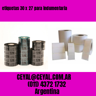 etiquetas 30 x 27 para indumentaria