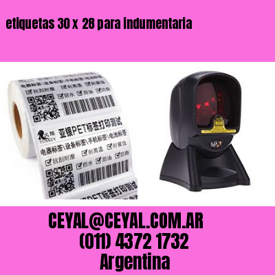 etiquetas 30 x 28 para indumentaria