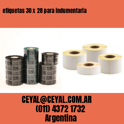 etiquetas 30 x 28 para indumentaria