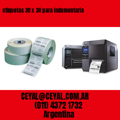 etiquetas 30 x 30 para indumentaria