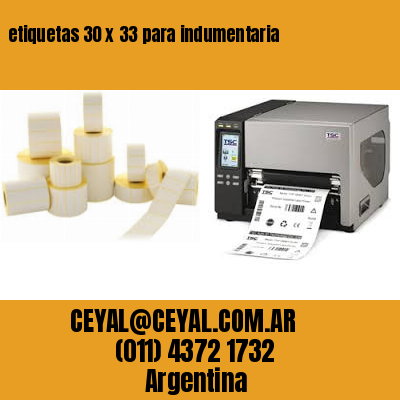 etiquetas 30 x 33 para indumentaria