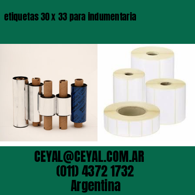 etiquetas 30 x 33 para indumentaria
