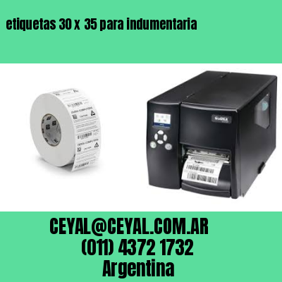 etiquetas 30 x 35 para indumentaria