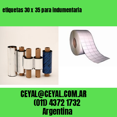 etiquetas 30 x 35 para indumentaria