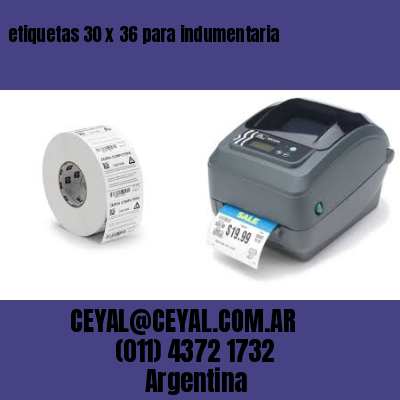 etiquetas 30 x 36 para indumentaria