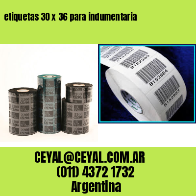 etiquetas 30 x 36 para indumentaria