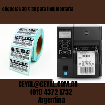 etiquetas 30 x 38 para indumentaria
