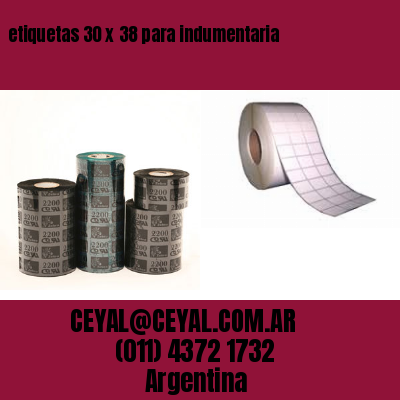 etiquetas 30 x 38 para indumentaria