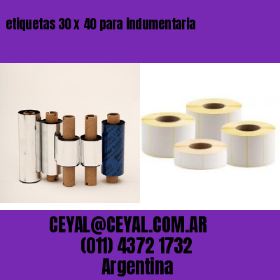 etiquetas 30 x 40 para indumentaria