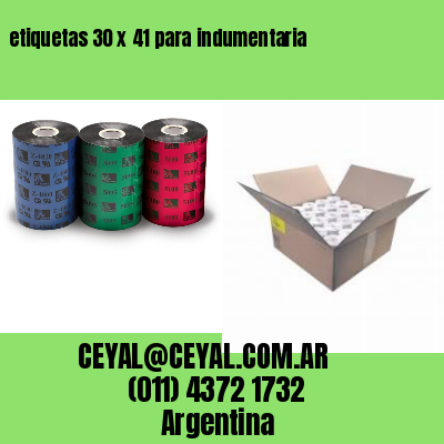 etiquetas 30 x 41 para indumentaria