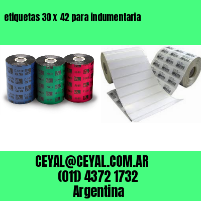 etiquetas 30 x 42 para indumentaria
