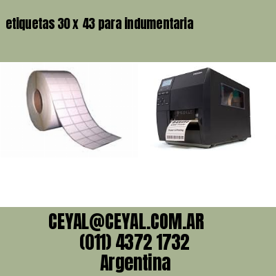 etiquetas 30 x 43 para indumentaria