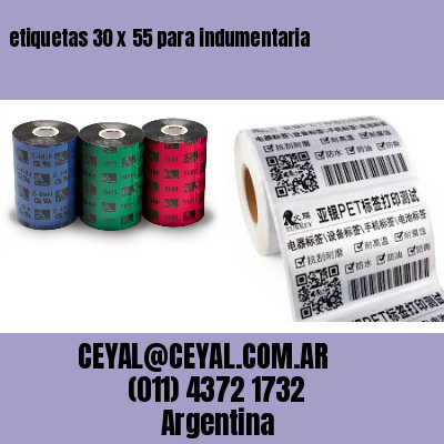 etiquetas 30 x 55 para indumentaria