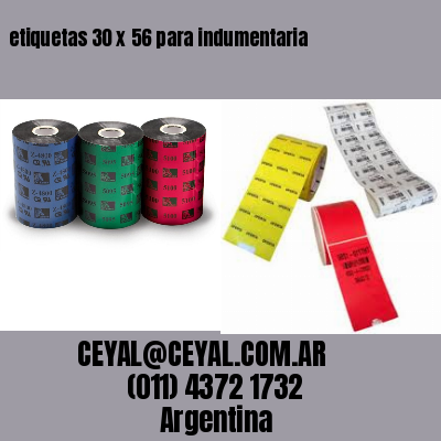 etiquetas 30 x 56 para indumentaria