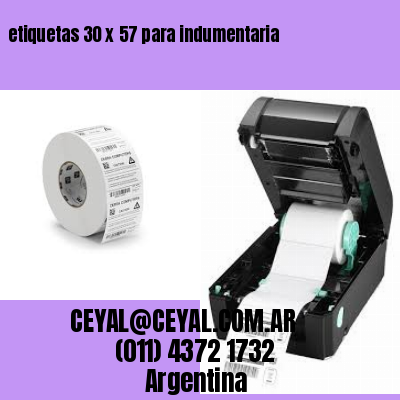 etiquetas 30 x 57 para indumentaria