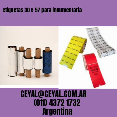 etiquetas 30 x 57 para indumentaria