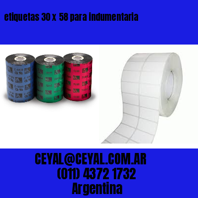 etiquetas 30 x 58 para indumentaria