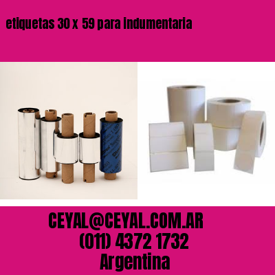 etiquetas 30 x 59 para indumentaria