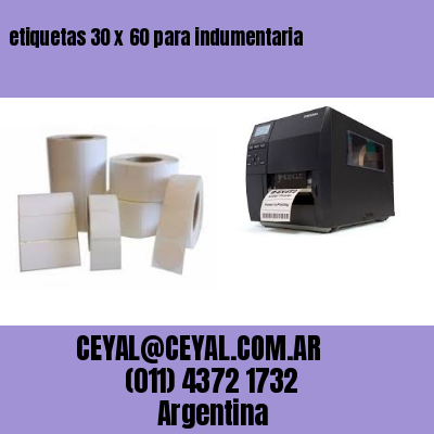 etiquetas 30 x 60 para indumentaria