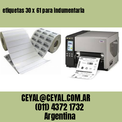 etiquetas 30 x 61 para indumentaria