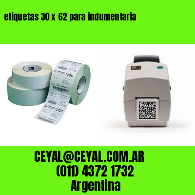 etiquetas 30 x 62 para indumentaria