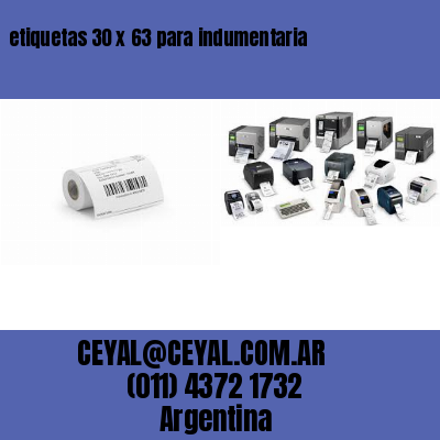etiquetas 30 x 63 para indumentaria