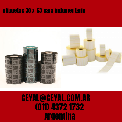 etiquetas 30 x 63 para indumentaria
