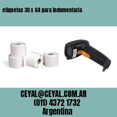 etiquetas 30 x 64 para indumentaria