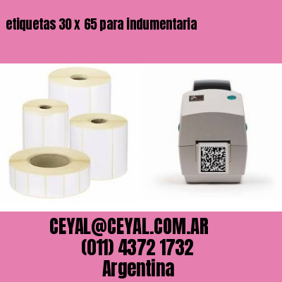 etiquetas 30 x 65 para indumentaria