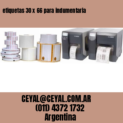 etiquetas 30 x 66 para indumentaria