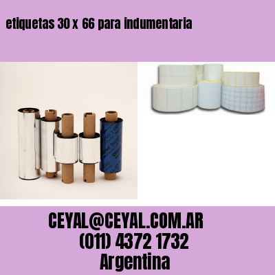 etiquetas 30 x 66 para indumentaria