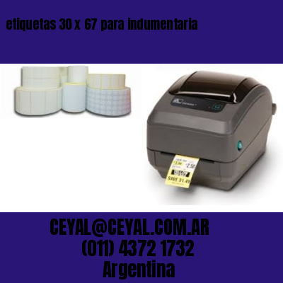 etiquetas 30 x 67 para indumentaria