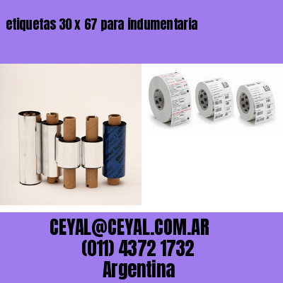 etiquetas 30 x 67 para indumentaria