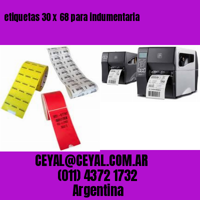 etiquetas 30 x 68 para indumentaria