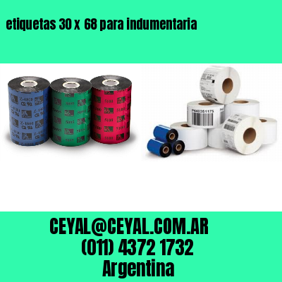 etiquetas 30 x 68 para indumentaria