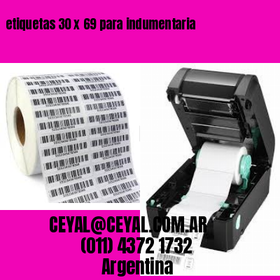 etiquetas 30 x 69 para indumentaria
