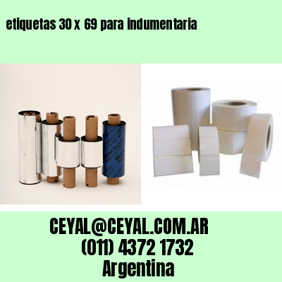 etiquetas 30 x 69 para indumentaria